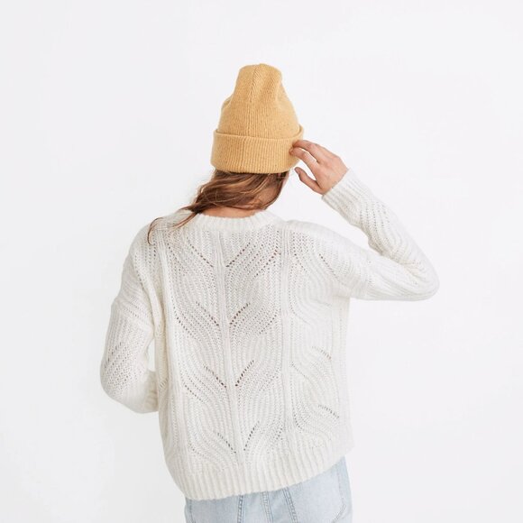 MADEWELL Charley Pullover Sweater Antique Cream XS - Picture 3 of 7